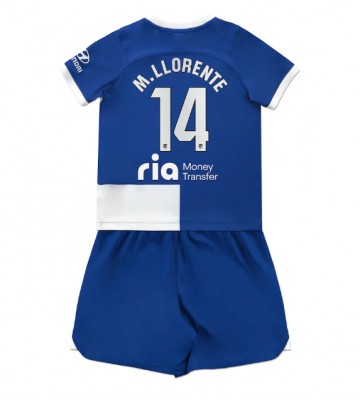 Atletico Madrid Marcos Llorente #14 Replica Away Stadium Kit for Kids 2023-24 Short Sleeve (+ pants)
